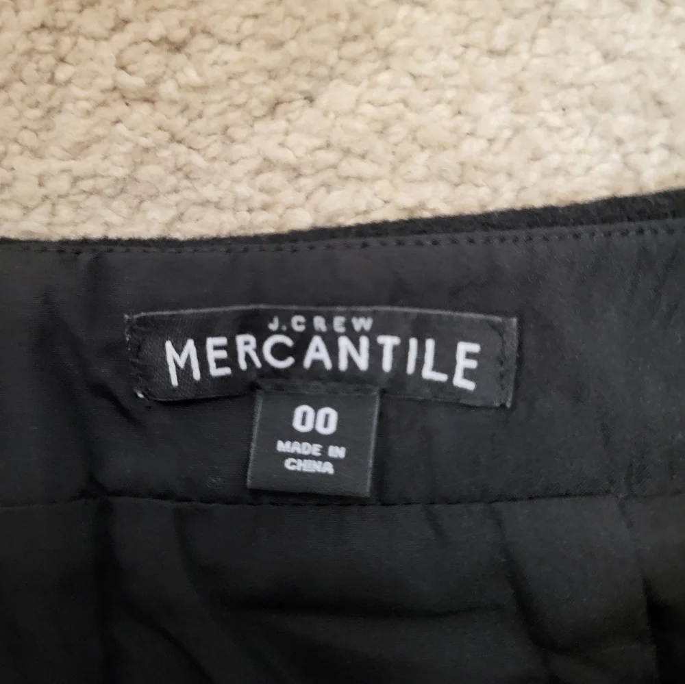 J. Crew Mercantile Classic Black Wool Blend Knee-Length Pencil Skirt - Size 00